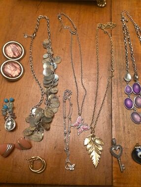 Vintage Fashion Jewelry Lot Of Necklaces, Earrings & Bracelets, Butterfly